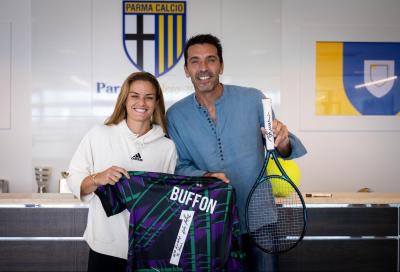 Parma Ladies Open, Maria Sakkari incontra Gianluigi Buffon (VIDEO)