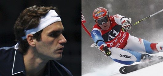 Federer battuto dallo sciatore Cuche