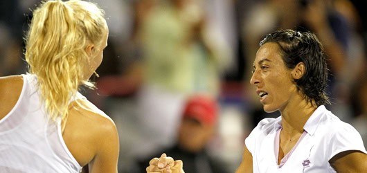 Schiavone ko con la Wozniacki