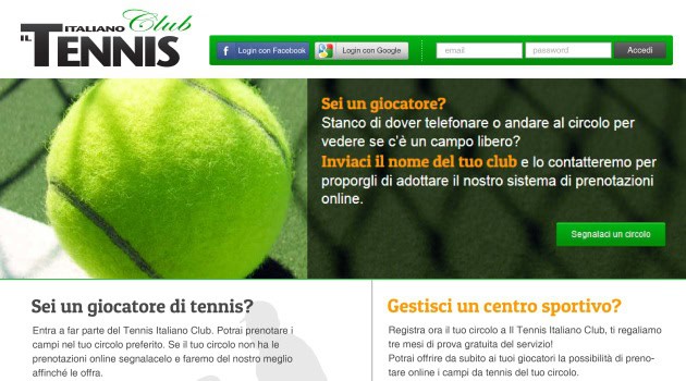 Prenotare il campo on-line: ora si può