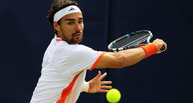 Fognini avanza, Lorenzi esce