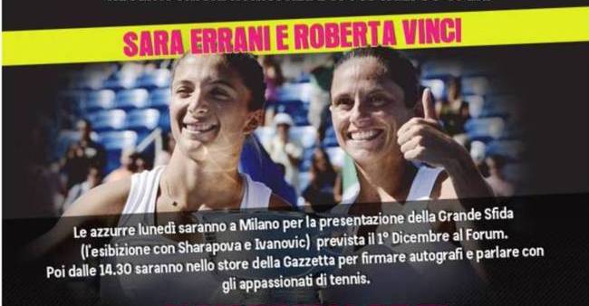 Errani e Vinci incontrano i tifosi