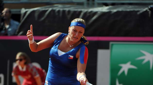 Kvitova tiene a galla le ceche. Italia avanti 2-1