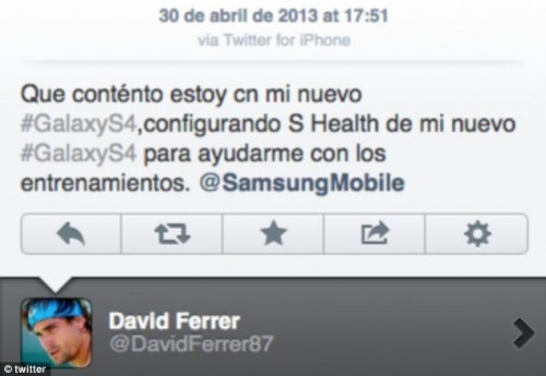 Samsung-Iphone: la gaffe di David Ferrer