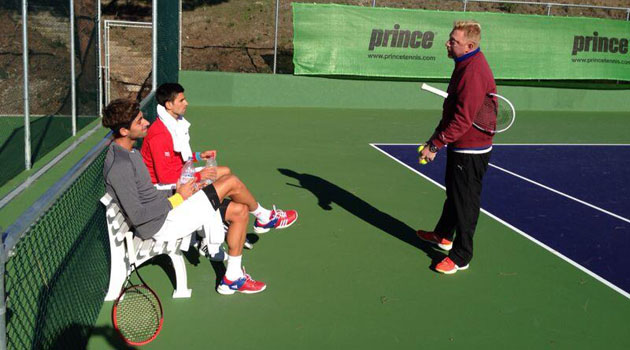 Djokovic e Becker in campo insieme