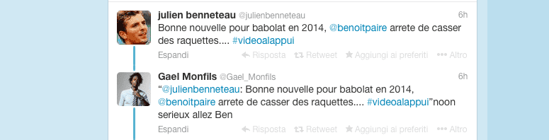 Benetteau e Monfils prendono in giro Paire