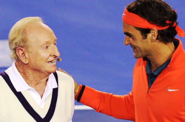 Federer e Laver in campo insieme