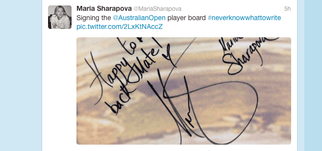 Sharapova vuol lasciare il segno in Australia