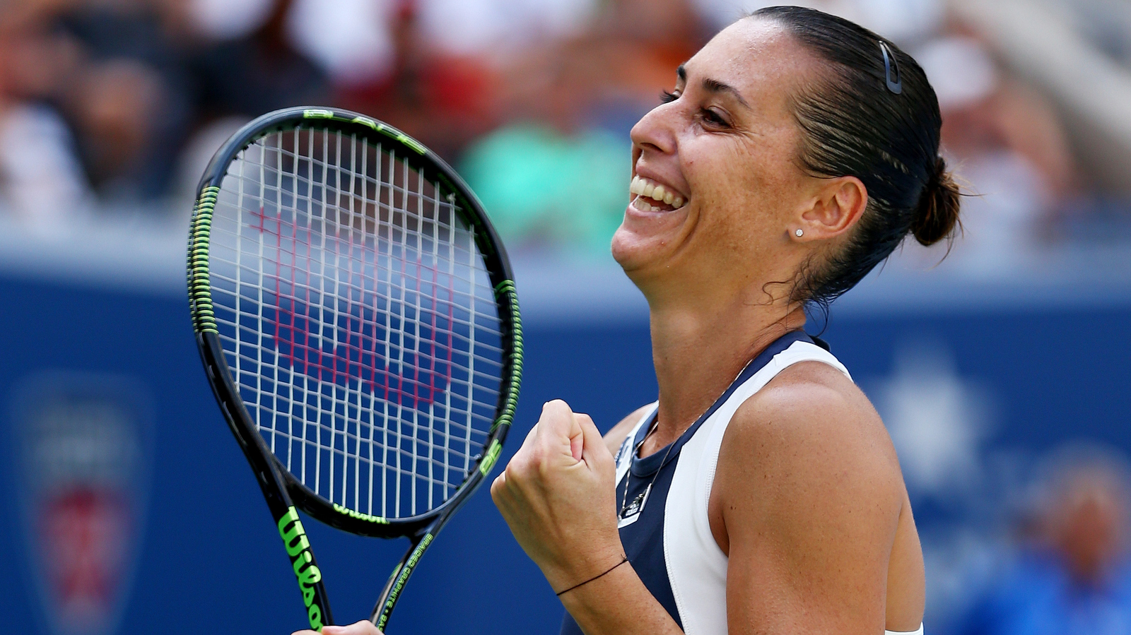 Pennetta, delirio azzurro