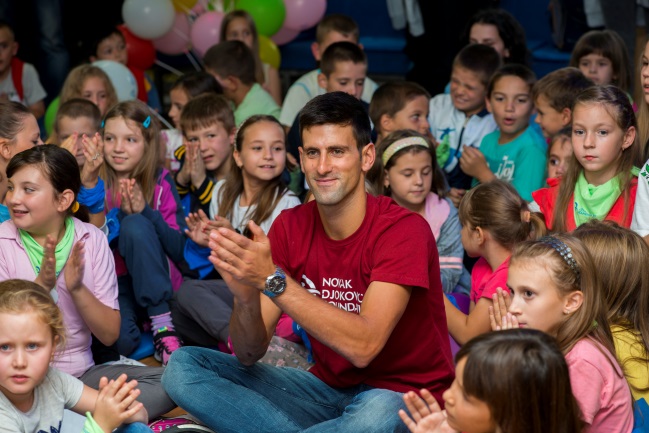 Giorgio Armani con Djokovic and friends
