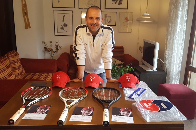 Quelle tre racchette di Roger Federer…