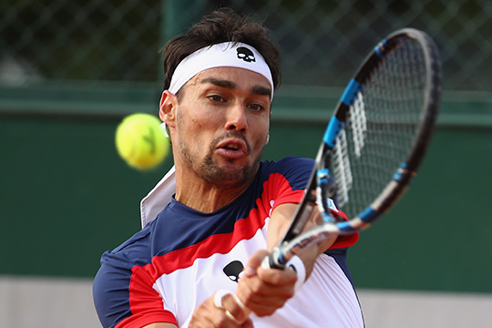 Papà Fognini va su e giù, ma con serenità