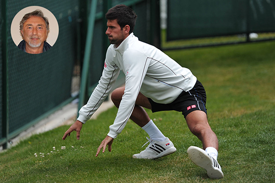 Un italiano dietro ai muscoli di Djokovic