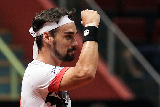Continuità Fognini: dominato Cuevas, è finale