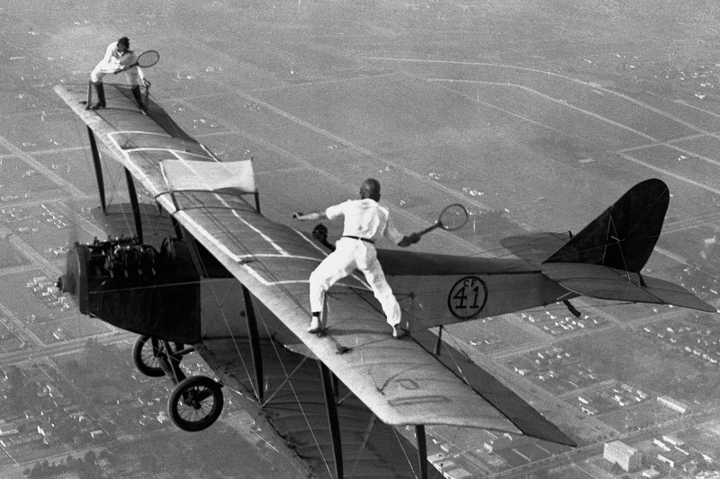 La partita di tennis in volo: era tutto vero, però…