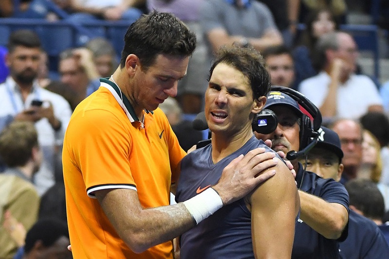Nadal cede al dolore, finale per Del Potro