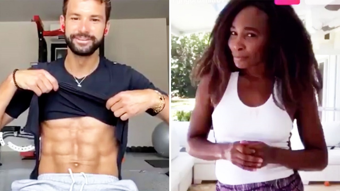 Venus Williams e Dimitrov tengono lezioni di fitness su Instagram