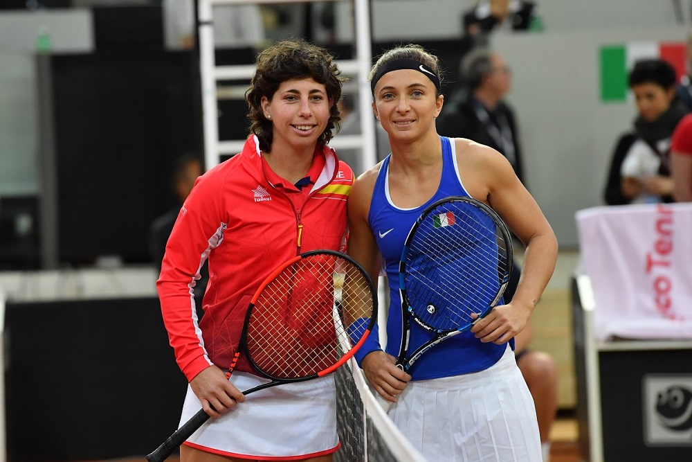 Carla Suarez Navarro torna in campo con Sara Errani