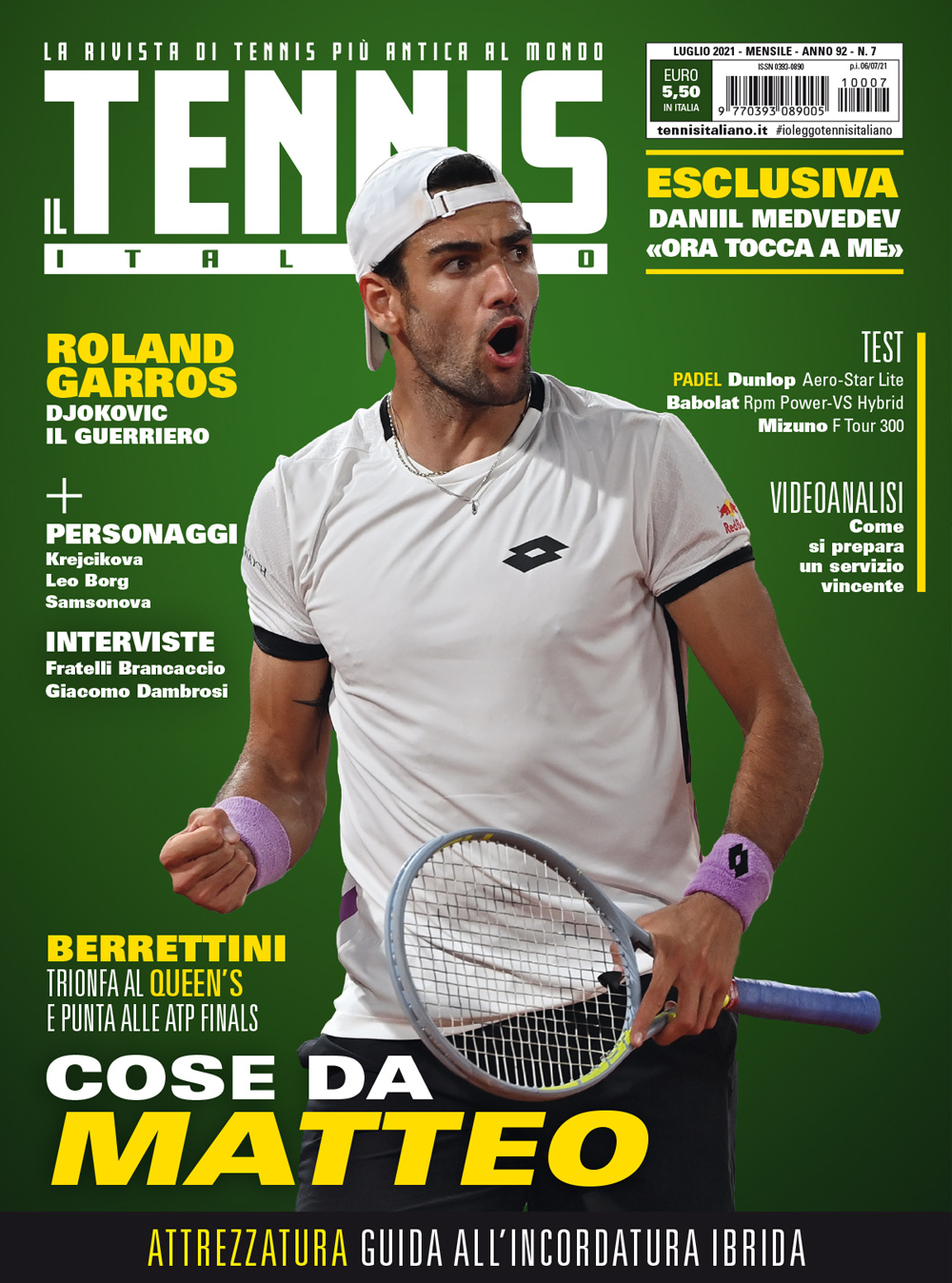 Il Tennis Italiano di luglio 2021 è in edicola