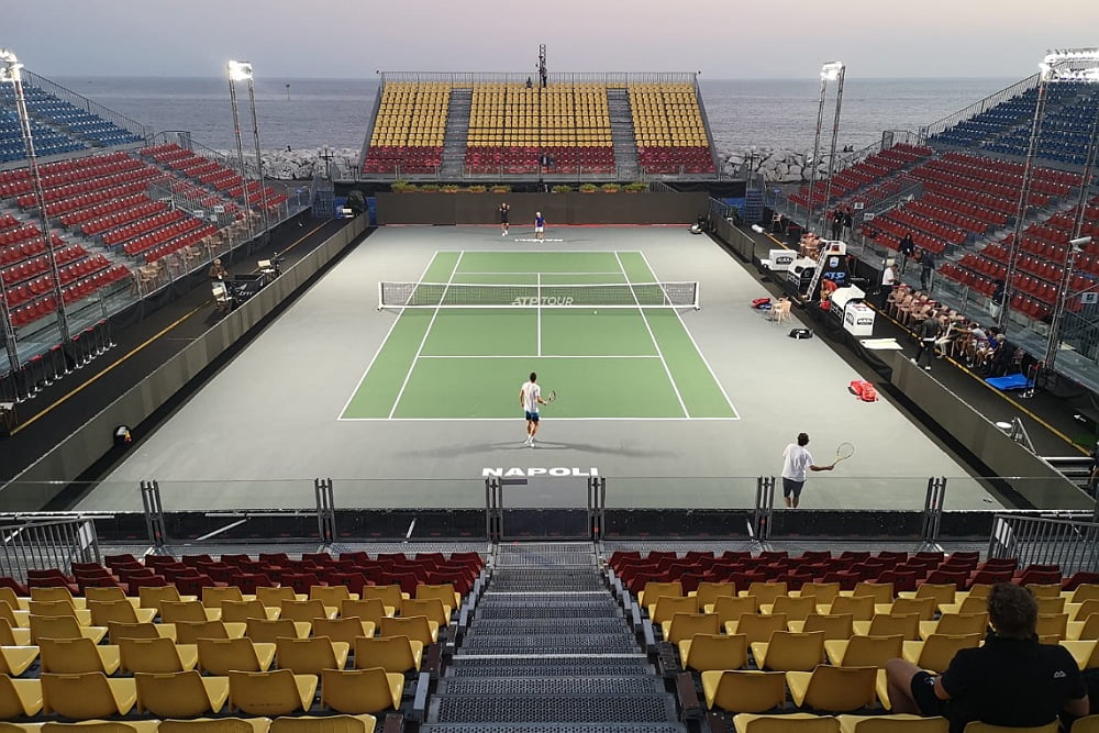 ATP 250 Napoli, tutto pronto per partire: Nicolas Jarry ha testato il Campo Centrale