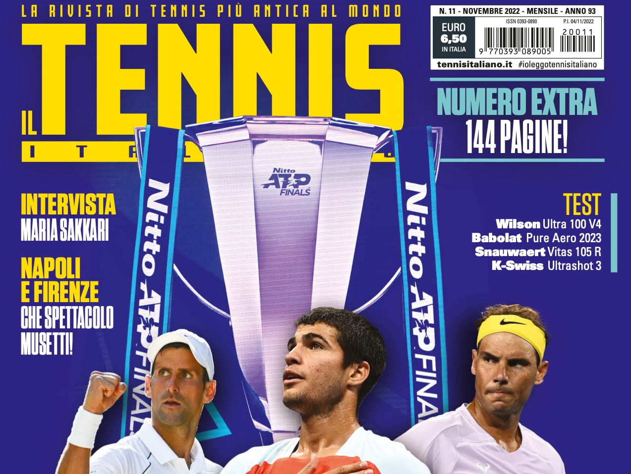 IN EDICOLA IL TENNIS ITALIANO CON LO SPECIALE ATP FINALS – 144 pagine!