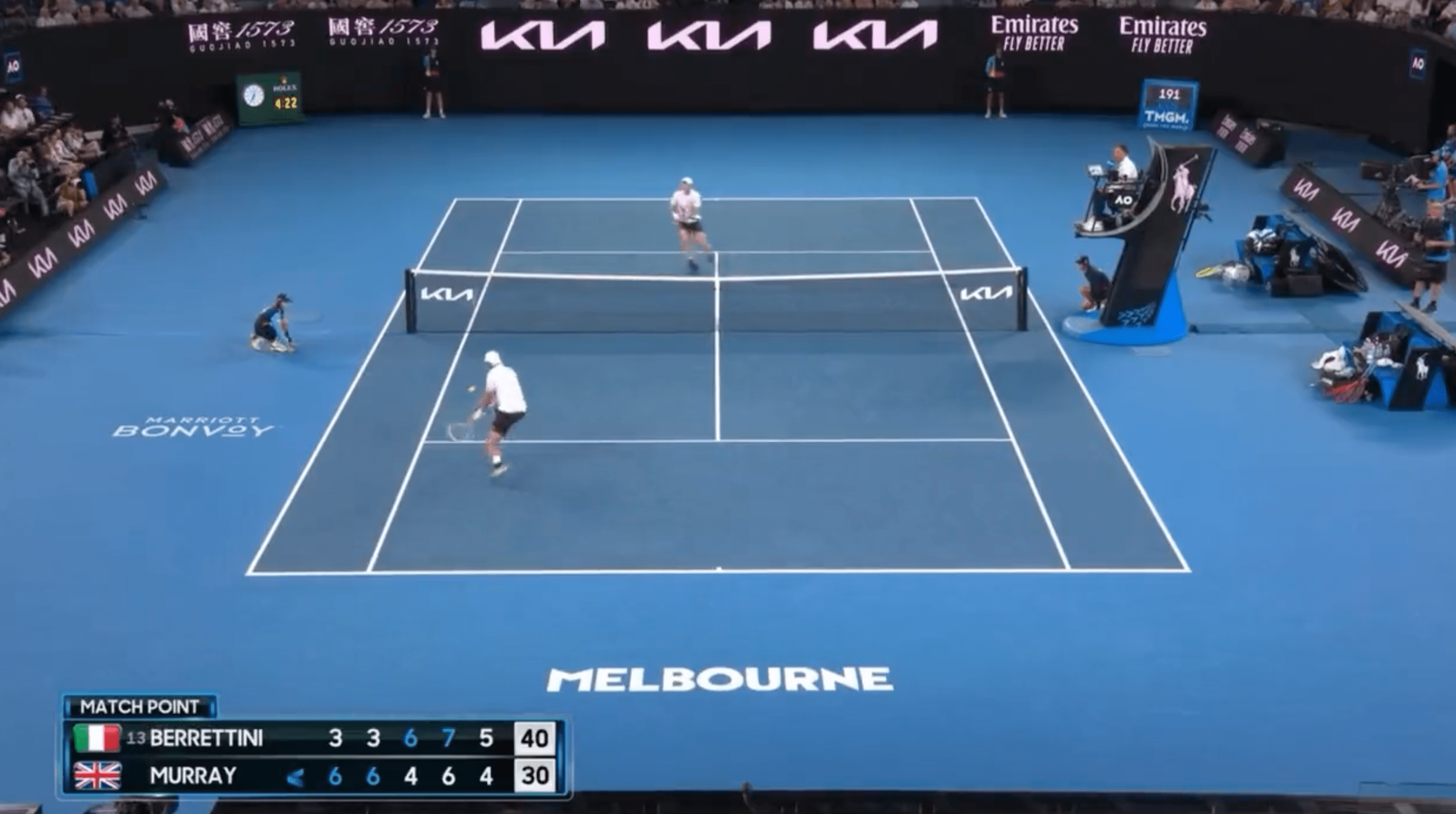 Australian Open, l’incredibile matchpoint fallito da Matteo Berrettini (VIDEO)