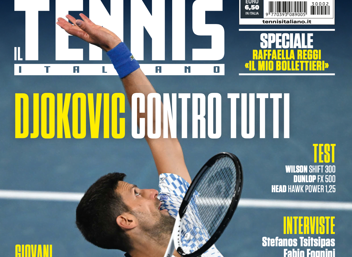 Da Djokovic a Tsitsipas, da Fognini alla Cocciaretto, tutto il tennis che piace sul numero di marzo de Il Tennis Italiano