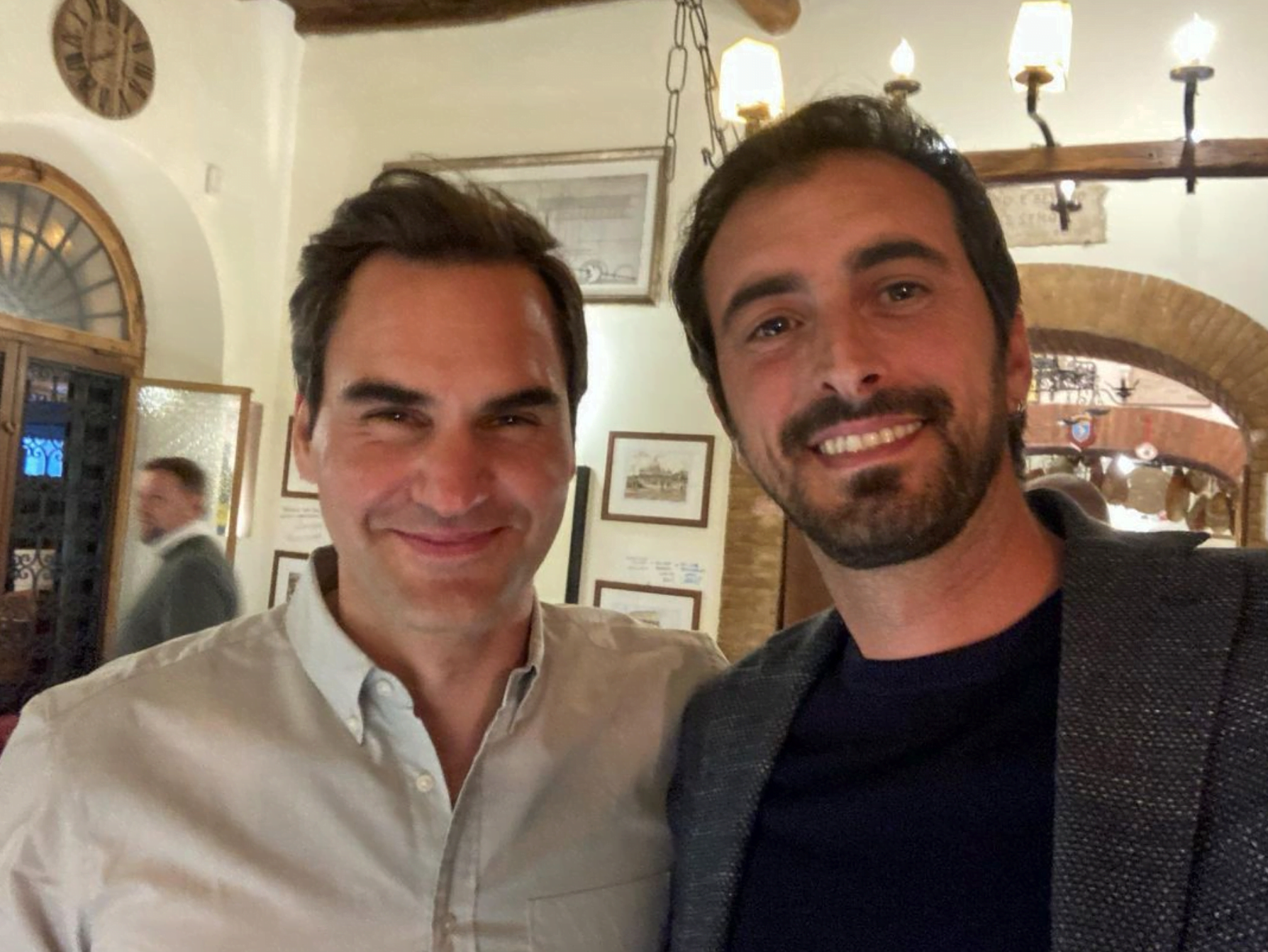 Federer a Roma conferma che…. No, scherziamo: non sarà il supercoach di Berrettini