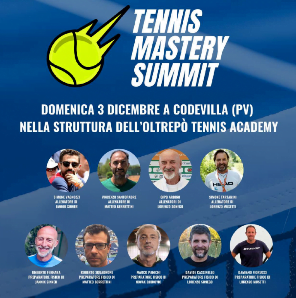 Tennis Mastery Summit, un workshop con le eccellenze del tennis italiano