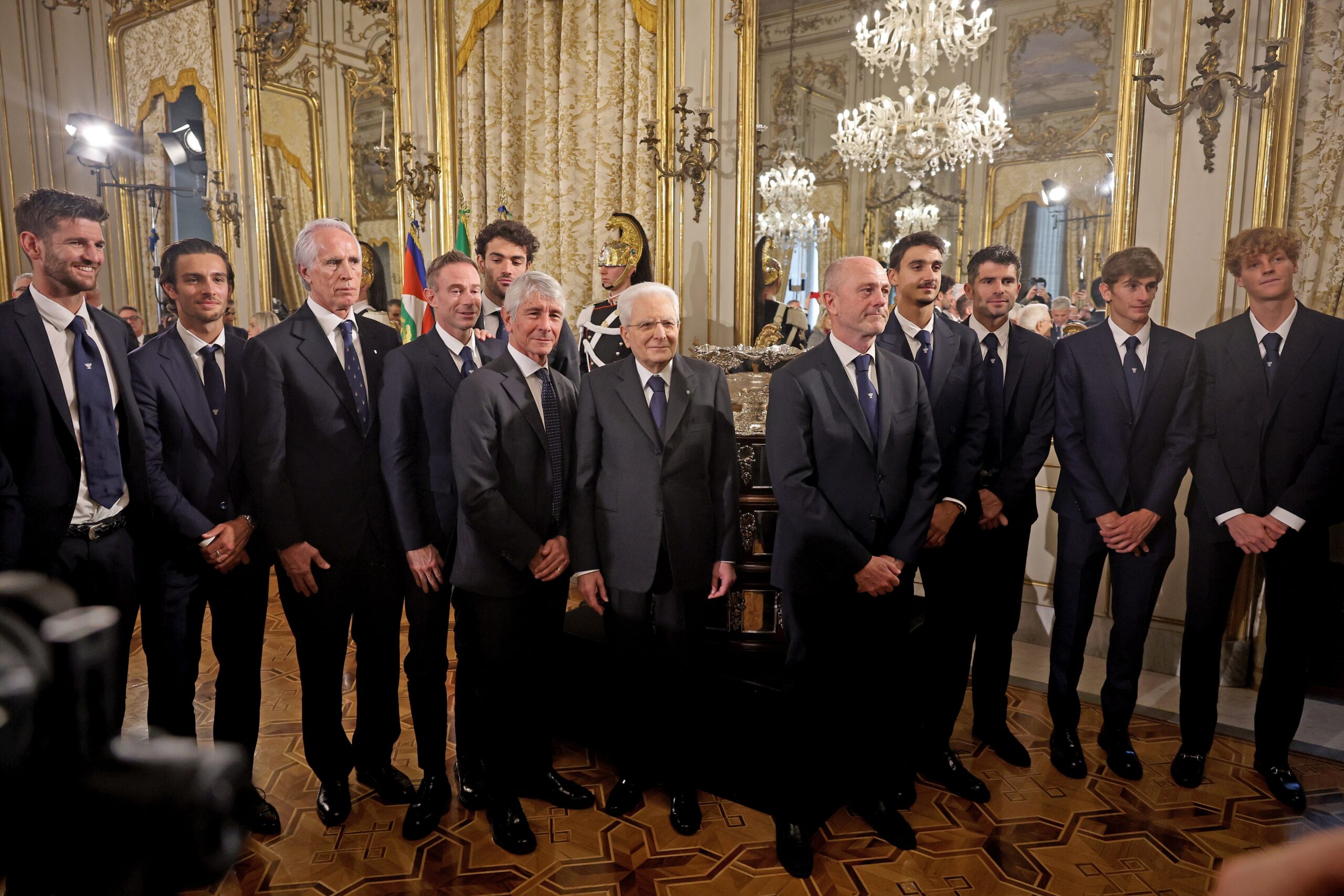 Incontro al Quirinale con Sergio Mattarella per l’Italia vincitrice della Coppa Davis (FOTO)