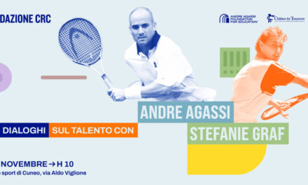 Andre Agassi e Steffi Graf incontrano gli studenti a Cuneo