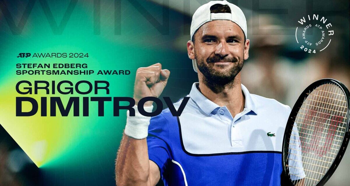 Grigor Dimitrov vince il premio Stefan Edberg per la sportività