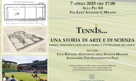 Tennis, una storia di arte e scienza: il 7 aprile l’evento a Milano