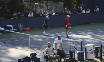 US Open, Sinner e Musetti si riscaldano l’uno accanto all’altro prima del derby (FOTO)