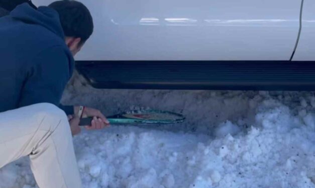 VIDEO – Siparietto social con Emilio Nava: il tennista spala la neve con la racchetta