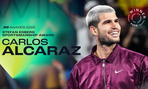 Carlos Alcaraz premiato con lo “Stefan Edberg Sportsmanship Award”