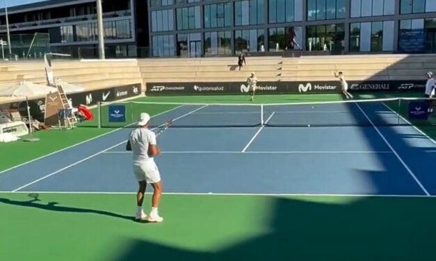 Nadal torna ad allenarsi: pochi giorni all’esibizione con Rafa protagonista – VIDEO