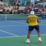 Nadal carico per il ritorno in campo per l’esibizione: le immagini – VIDEO